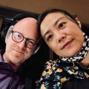 Composer Wang Jie with husband