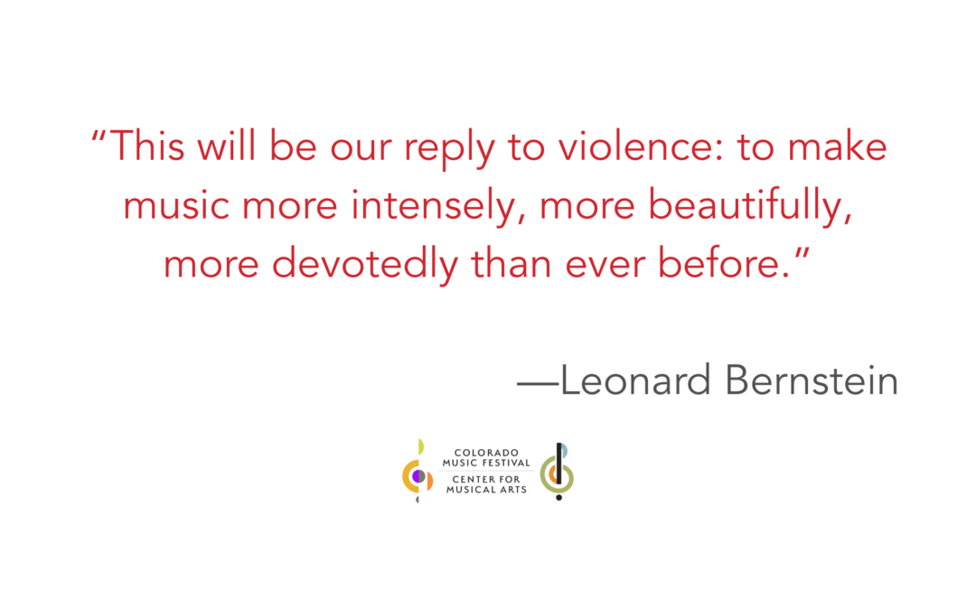 Declaración del Festival de Música de Colorado y del Centro de Artes Musicales sobre el delito de odio cometido en Boulder